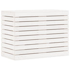 Vidaxl wasmand 88,5x44x66 cm massief grenenhout wit