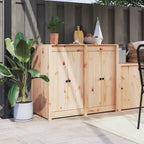 Vidaxl kastdeurtjes voor buitenkeuken meppel 2 st 50x9x82 cm grenenhout