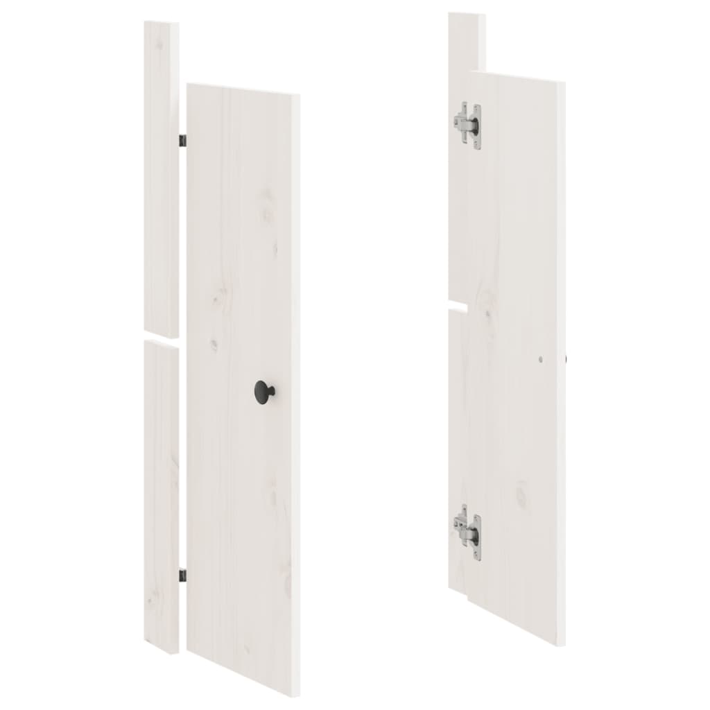 Vidaxl kastdeurtjes voor buitenkeuken meppel 50x9x82 cm grenenhout wit