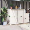 Vidaxl kastdeurtjes voor buitenkeuken meppel 2 st 50x9x82 cm grenenhout wit
