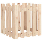 Vidaxl plantenbak met hekontwerp 50x50x50 cm massief grenenhout