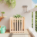 Vidaxl plantenbak met hekontwerp 70x70x70 cm massief grenenhout