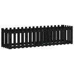 Vidaxl plantenbak verhoogd hekontwerp 200x50x50 cm grenenhout zwart