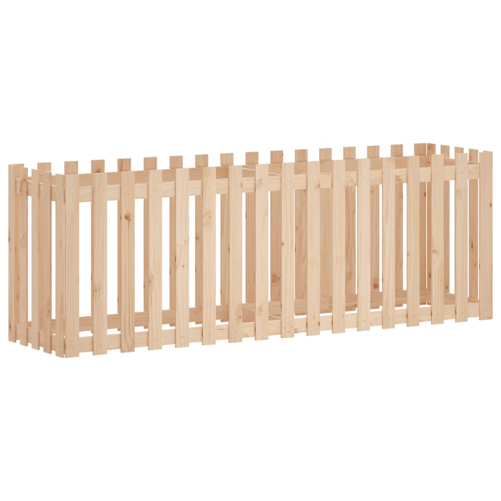 Vidaxl plantenbak verhoogd met hekontwerp 200x50x70 cm grenenhout