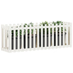 Vidaxl plantenbak verhoogd hekontwerp 200x50x70 cm grenenhout wit