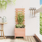 Vidaxl plantenbak met rek 39x39,5x114 cm massief douglashout