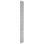 VidaXL Schuttingpalen 20 st 220 cm gegalvaniseerd staal zilverkleurig