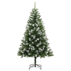 Vidaxl kunstkerstboom met scharnieren en sneeuw 150 cm