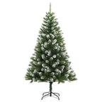 VidaXL Kunstkerstboom met scharnieren en sneeuw 210 cm