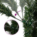 VidaXL Kunstkerstboom met scharnieren en standaard 270 cm groen