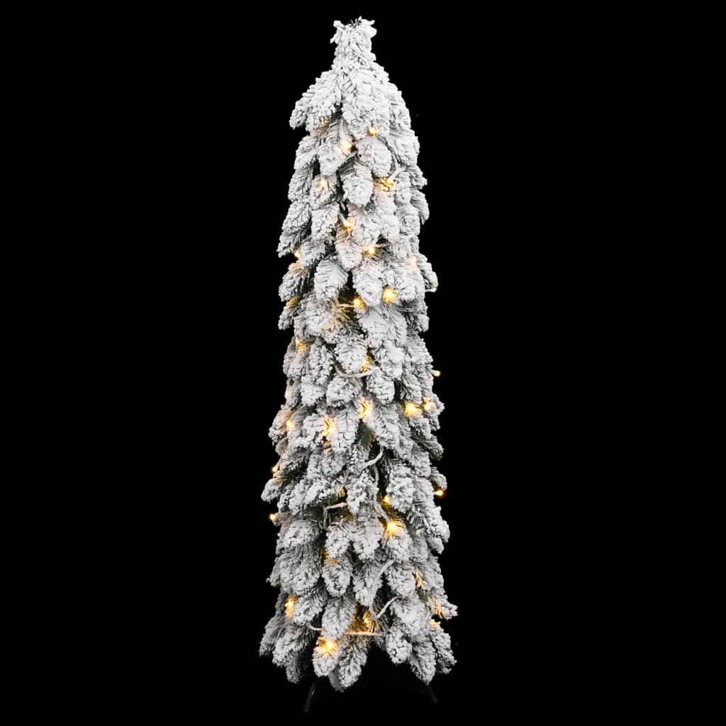 VidaXL Kunstkerstboom met verlichting en sneeuw 80 LED's 150 cm