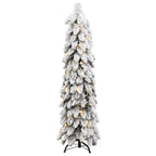 VidaXL Kunstkerstboom met verlichting en sneeuw 80 LED's 150 cm