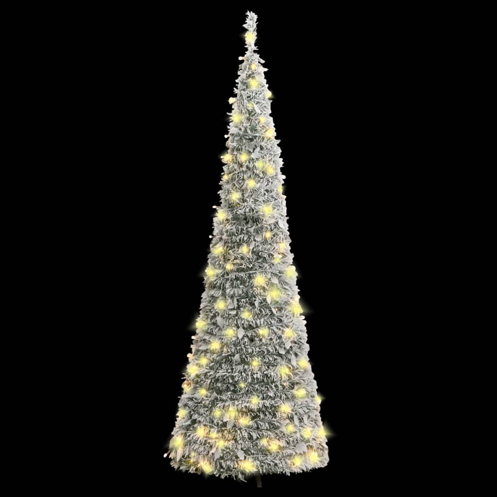 Vidaxl kunstkerstboom pop-up met sneeuw 100 led's 150 cm