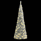 Vidaxl kunstkerstboom pop-up met sneeuw 200 led's 210 cm