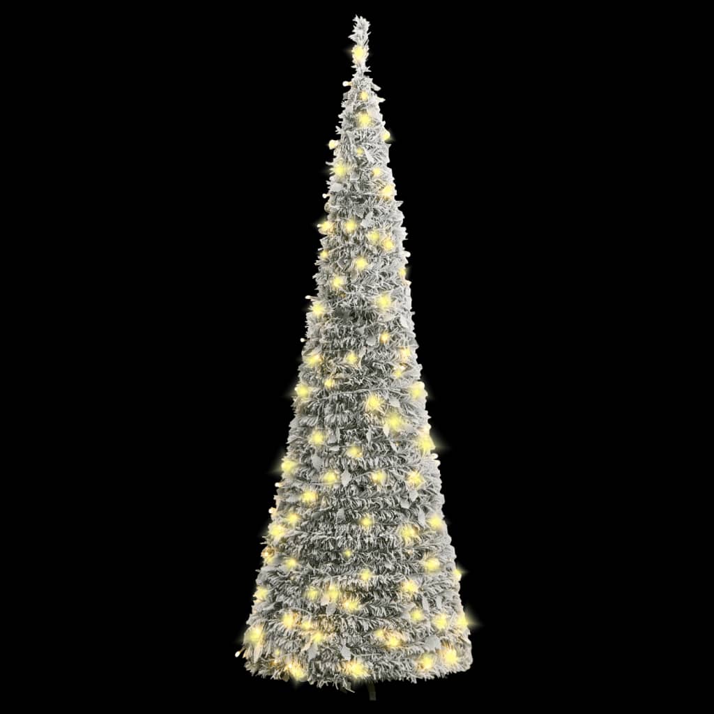 Vidaxl kunstkerstboom pop-up met sneeuw 200 led's 210 cm