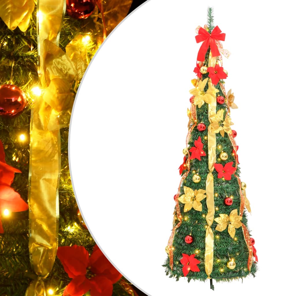 Vidaxl kunstkerstboom pop-up 50 led's 120 cm groen