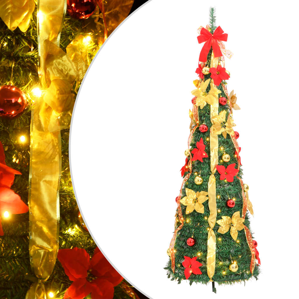 Vidaxl kunstkerstboom pop-up 150 led's 180 cm groen