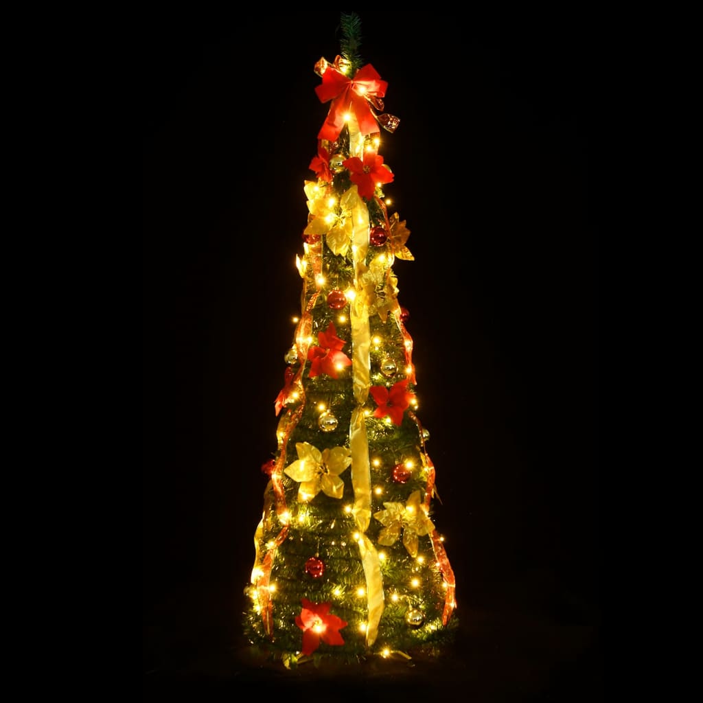 Vidaxl kunstkerstboom pop-up 150 led's 180 cm groen