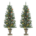 VidaXL Kunstkerstbomen 2 st 100 LED's 120 cm groen