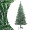 Vidaxl kunstkerstboom met sneeuw 210 cm groen