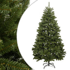 Vidaxl kunstkerstboom met scharnieren en standaard 210 cm groen
