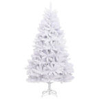 VidaXL Kunstkerstboom met scharnieren met standaard 210 cm wit