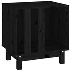 Vidaxl hondenhok 50x40x52 cm massief grenenhout zwart