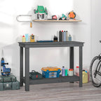 Vidaxl werkbank 110x50x80 cm massief grenenhout grijs