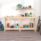 Vidaxl werkbank 180x50x80 cm massief grenenhout