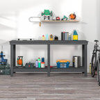 Vidaxl werkbank 180x50x80 cm massief grenenhout grijs