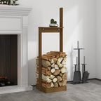 Vidaxl houtblokhouder 33,5x30x110 cm massief grenenhout honingbruin