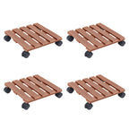 Vidaxl plantentrolleys 4 st 30x30x7,5 cm hkc bruin