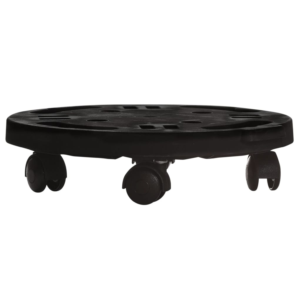 VidaXL Plantentrolleys met wielen 2 st 170 kg diameter 30 cm zwart
