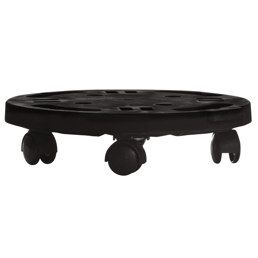VidaXL Plantentrolleys met wielen 3 st 170 kg diameter 30 cm zwart