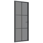 Vidaxl binnendeur 83x201,5 cm esg-glas en aluminium zwart