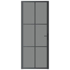 Vidaxl binnendeur 83x201,5 cm esg-glas en aluminium zwart