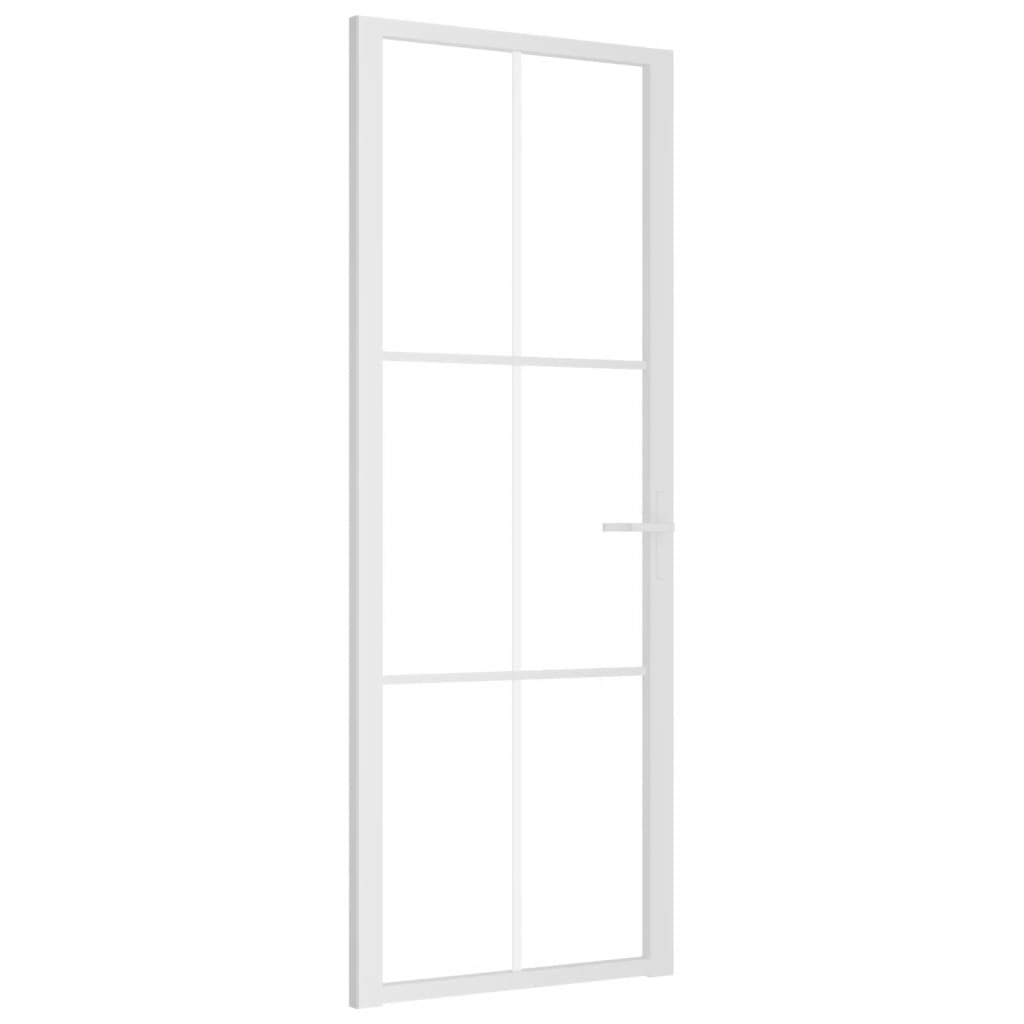 Vidaxl binnendeur 76x201,5 cm esg-glas en aluminium wit