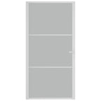 VidaXL Binnendeur 102,5x201,5 cm matglas en aluminium wit