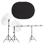 VidaXL Fotostudioset met verlichtingsset en achtergrondscherm