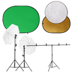 Vidaxl fotostudioset met lichtset, achtergrondscherm en reflector