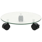 Vidaxl plantenrollers 4 st rond 28 cm gehard glas