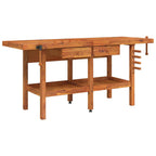 Vidaxl werkbank met lades en bankschroeven 192x62x83 cm acaciahout