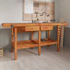 Vidaxl werkbank met lades en bankschroeven 192x62x83 cm acaciahout