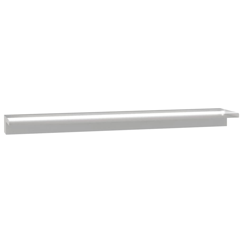Vidaxl zwembadwaterval met led-verlichting 110 cm roestvrij staal
