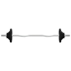 VidaXL Halter met gewichten 60 kg gietijzer en verchroomd staal