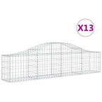 VidaXL Schanskorven 13 st gewelfd 200x30x40 60 cm gegalvaniseerd ijzer