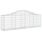 VidaXL Schanskorven 5 st gewelfd 200x30x60 80 cm gegalvaniseerd ijzer