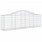 VidaXL Schanskorven 6 st gewelfd 200x30x60 80 cm gegalvaniseerd ijzer