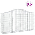 VidaXL Schanskorven 6 st gewelfd 200x30x100 120 cm ijzer
