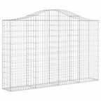 VidaXL Schanskorven 2 st gewelfd 200x30x120 140 cm ijzer